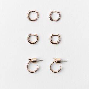 NWT Zara 3 Pack Small Hoops